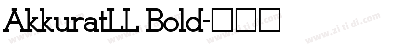 AkkuratLL Bold字体转换
